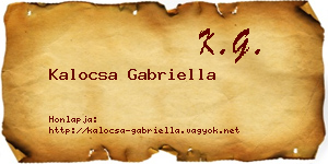Kalocsa Gabriella névjegykártya