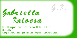 gabriella kalocsa business card